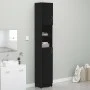 Armario de baño madera contrachapada negro 32x25,5x190 cm de vidaXL, Muebles de baño - Ref: Foro24-802877, Precio: 68,27 €, D...