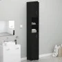 Armario de baño madera contrachapada negro 32x25,5x190 cm de vidaXL, Muebles de baño - Ref: Foro24-802877, Precio: 68,27 €, D...