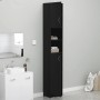 Armario de baño madera contrachapada negro 32x25,5x190 cm de vidaXL, Muebles de baño - Ref: Foro24-802877, Precio: 72,56 €, D...