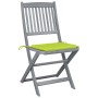 Sillas de jardín plegables 4 uds cojines madera maciza acacia de , Sillas de jardín - Ref: Foro24-3064574, Precio: 214,41 €, ...