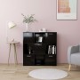 Estantería de madera contrachapada negro 90x30x90 cm de vidaXL, Librerías y estanterías - Ref: Foro24-802931, Precio: 75,66 €...