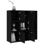 Estantería de madera contrachapada negro 90x30x90 cm de vidaXL, Librerías y estanterías - Ref: Foro24-802931, Precio: 74,77 €...