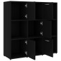 Estantería de madera contrachapada negro 90x30x90 cm de vidaXL, Librerías y estanterías - Ref: Foro24-802931, Precio: 75,66 €...