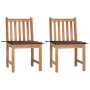 Sillas de jardín 2 unidades madera maciza de teca con cojines de , Sillas de jardín - Ref: Foro24-3062924, Precio: 244,02 €, ...