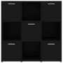 Estantería de madera contrachapada negro 90x30x90 cm de vidaXL, Librerías y estanterías - Ref: Foro24-802931, Precio: 74,77 €...