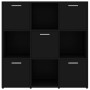 Estantería de madera contrachapada negro 90x30x90 cm de vidaXL, Librerías y estanterías - Ref: Foro24-802931, Precio: 75,66 €...
