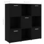 Estantería de madera contrachapada negro 90x30x90 cm de vidaXL, Librerías y estanterías - Ref: Foro24-802931, Precio: 74,77 €...
