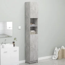 Badezimmerschrank aus betongrauem Sperrholz, 32 x 25,5 x 190 cm von vidaXL, Badezimmermöbel - Ref: Foro24-802880, Preis: 68,6...