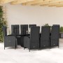 Set de comedor de jardín 9 pzas y cojines ratán sintético negro de , Conjuntos de jardín - Ref: Foro24-3213531, Precio: 1,00 ...
