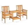 Sillas y mesita de jardín con cojines madera maciza acacia de , Conjuntos de jardín - Ref: Foro24-3061283, Precio: 152,52 €, ...