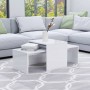 Mesa de centro madera contrachapada blanco brillo 100x48x40 cm de vidaXL, Mesas de centro - Ref: Foro24-802918, Precio: 62,24...