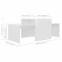 Mesa de centro madera contrachapada blanco brillo 100x48x40 cm de vidaXL, Mesas de centro - Ref: Foro24-802918, Precio: 62,24...