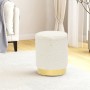 Hocker redondo blanco lana de , Taburetes y sillas plegables - Ref: Foro24-340251, Precio: 51,04 €, Descuento: %