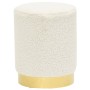 Hocker redondo blanco lana de , Taburetes y sillas plegables - Ref: Foro24-340251, Precio: 51,04 €, Descuento: %