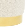 Hocker redondo blanco lana de , Taburetes y sillas plegables - Ref: Foro24-340251, Precio: 51,04 €, Descuento: %