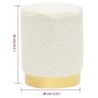 Hocker redondo blanco lana de , Taburetes y sillas plegables - Ref: Foro24-340251, Precio: 51,04 €, Descuento: %