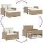 Sofá de jardín con cojines de 2 plazas ratán sintético beige de , Sofás de exterior - Ref: Foro24-365135, Precio: 271,37 €, D...