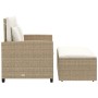 Sofá de jardín con cojines de 2 plazas ratán sintético beige de , Sofás de exterior - Ref: Foro24-365135, Precio: 271,37 €, D...