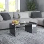 Mesa de centro madera contrachapada gris brillante 90x45x35 cm de vidaXL, Mesas de centro - Ref: Foro24-802929, Precio: 40,50...