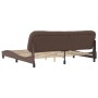 Estructura de cama cabecero cuero sintético marrón 200x200 cm de , Camas y somieres - Ref: Foro24-3208025, Precio: 241,71 €, ...
