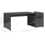 Mesa de centro madera contrachapada gris brillante 90x45x35 cm de vidaXL, Mesas de centro - Ref: Foro24-802929, Precio: 40,50...