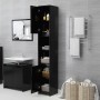 Armario de baño de madera contrachapada negro 30x30x183,5 cm de vidaXL, Muebles de baño - Ref: Foro24-802670, Precio: 74,21 €...