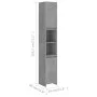 Armario de baño contrachapada gris hormigón 30x30x183,5 cm de vidaXL, Muebles de baño - Ref: Foro24-802673, Precio: 83,51 €, ...