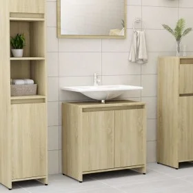Plywood bathroom cabinet in oak color, 60x33x61 cm by vidaXL, Bathroom furniture - Ref: Foro24-802645, Price: 42,16 €, Discou...