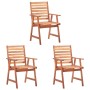 Sillas comedor de jardín 3 uds madera maciza acacia y cojines de , Sillas de jardín - Ref: Foro24-3064354, Precio: 226,29 €, ...