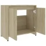 Armario de baño madera contrachapada color roble 60x33x61 cm de vidaXL, Muebles de baño - Ref: Foro24-802645, Precio: 42,16 €...