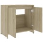 Armario de baño madera contrachapada color roble 60x33x61 cm de vidaXL, Muebles de baño - Ref: Foro24-802645, Precio: 43,05 €...