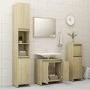 Armario de baño madera contrachapada color roble 60x33x61 cm de vidaXL, Muebles de baño - Ref: Foro24-802645, Precio: 42,16 €...