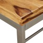 Mesa de comedor de madera maciza de acacia y acero 180 cm en Mesas de comedor | Comprar online en Foru.es