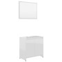 Conjunto de muebles de baño madera contrachapada blanco brillo de vidaXL, Muebles de baño - Ref: Foro24-802657, Precio: 62,48...