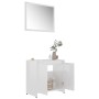 Conjunto de muebles de baño madera contrachapada blanco brillo de vidaXL, Muebles de baño - Ref: Foro24-802657, Precio: 62,48...