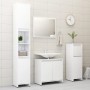 Conjunto de muebles de baño madera contrachapada blanco brillo de vidaXL, Muebles de baño - Ref: Foro24-802657, Precio: 62,48...