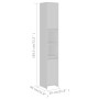 Armario de baño madera contrachapada blanco 30x30x183,5 cm de vidaXL, Muebles de baño - Ref: Foro24-802669, Precio: 75,95 €, ...