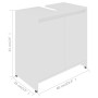 Armario de baño madera contrachapada blanco 60x33x61 cm de vidaXL, Muebles de baño - Ref: Foro24-802642, Precio: 51,13 €, Des...