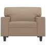 Sillón cuero sintético color capuchino 60 cm de , Sofás - Ref: Foro24-359411, Precio: 187,96 €, Descuento: %