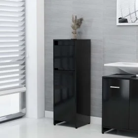 Armario de baño madera contrachapada negro 30x30x95 cm de vidaXL, Muebles de baño - Ref: Foro24-802661, Precio: 54,58 €, Desc...