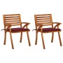 Sillas de comedor jardín con cojines 2 uds madera maciza acacia de , Sillas de jardín - Ref: Foro24-3060807, Precio: 260,09 €...