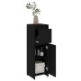 Armario de baño madera contrachapada negro 30x30x95 cm de vidaXL, Muebles de baño - Ref: Foro24-802661, Precio: 49,95 €, Desc...