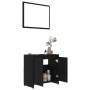 Conjunto de muebles de baño madera contrachapada negro de vidaXL, Muebles de baño - Ref: Foro24-802652, Precio: 81,64 €, Desc...