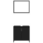 Conjunto de muebles de baño madera contrachapada negro de vidaXL, Muebles de baño - Ref: Foro24-802652, Precio: 81,64 €, Desc...