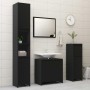Conjunto de muebles de baño madera contrachapada negro de vidaXL, Muebles de baño - Ref: Foro24-802652, Precio: 81,64 €, Desc...