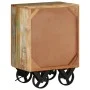 Mesita de noche con ruedas madera maciza reciclada 40x30x57 cm de , Mesitas de noche - Ref: Foro24-328316, Precio: 121,41 €, ...