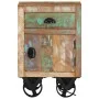 Mesita de noche con ruedas madera maciza reciclada 40x30x57 cm de , Mesitas de noche - Ref: Foro24-328316, Precio: 121,41 €, ...