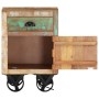 Mesita de noche con ruedas madera maciza reciclada 40x30x57 cm de , Mesitas de noche - Ref: Foro24-328316, Precio: 123,47 €, ...