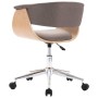 Silla de oficina giratoria de madera curvada y tela gris taupe de vidaXL, Sillas de oficina - Ref: Foro24-3054835, Precio: 17...
