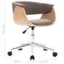 Silla de oficina giratoria de madera curvada y tela gris taupe de vidaXL, Sillas de oficina - Ref: Foro24-3054835, Precio: 15...